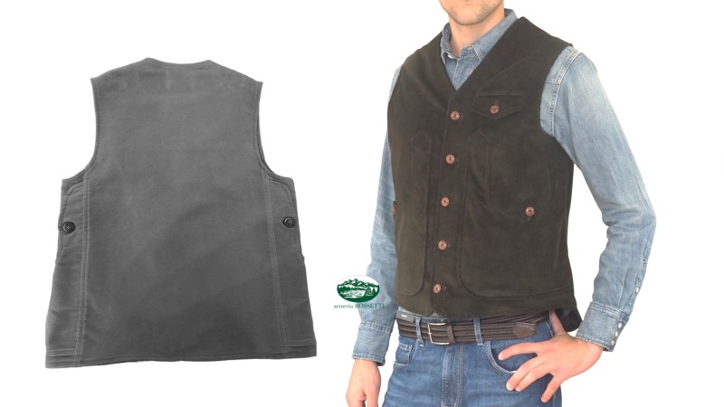 MACCHIE DI MAREMMA Gilet maremmano in pilor colore marrone 3010