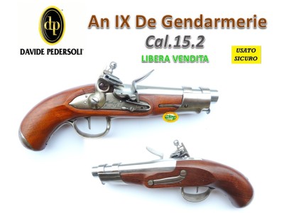 PEDERSOLI AN IX DE GENDARMERIE avancarica cal.15.2 - libera vendita R.2030