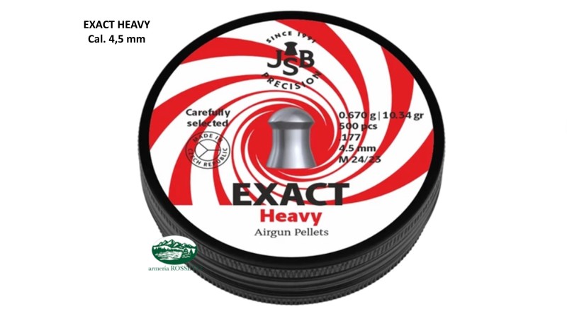 JSB Pallini EXACT Heavy cal.4,5mm 10,34gr conf.500 pz.